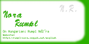 nora rumpl business card